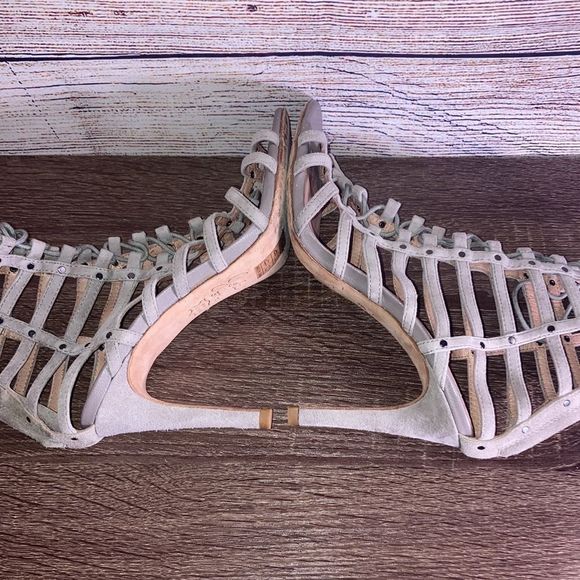 Women’s Joie Gray Strappy Heels Size 7.5 - Picture 10 of 11